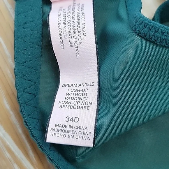 Victoria's Secret Dream Angels Underwire  Pushup Bra W/Out Padding 34D NWOT - Picture 12 of 12